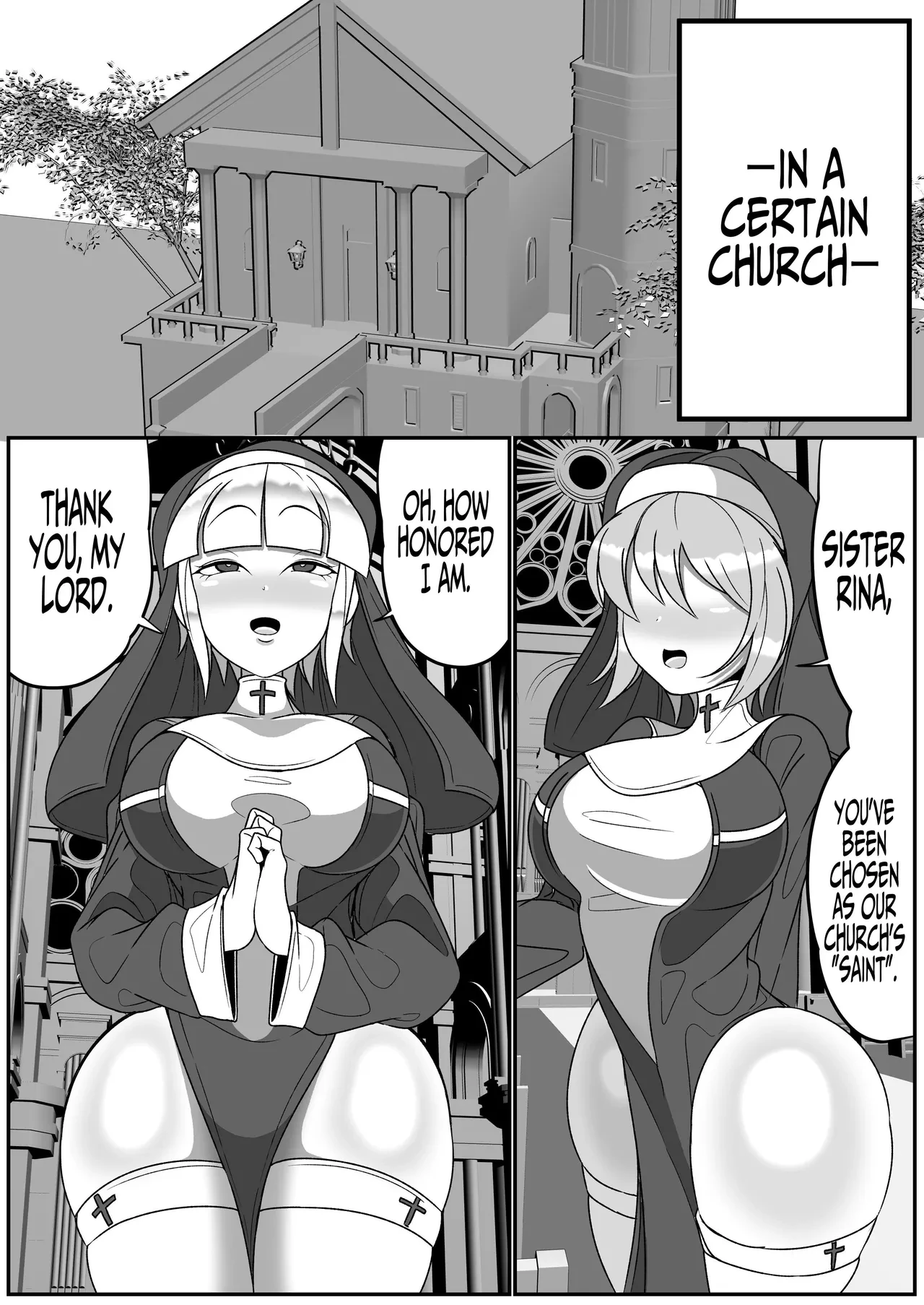 Futanari Seijo Shasei Kinshirei  Dick Slingin Saintess ~Ejaculation Prohibition~ image number 1