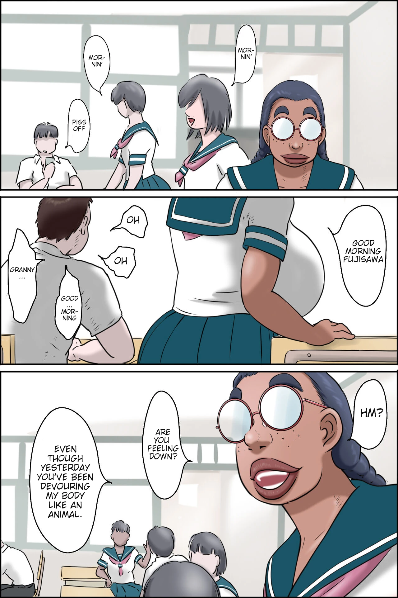High School Granny  Tokunou Oba-chan Joshi  Part 1 and 2 PLus extras image number 111