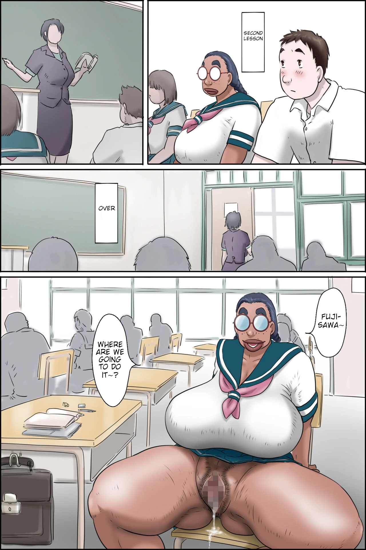 High School Granny  Tokunou Oba-chan Joshi  Part 1 and 2 PLus extras image number 126