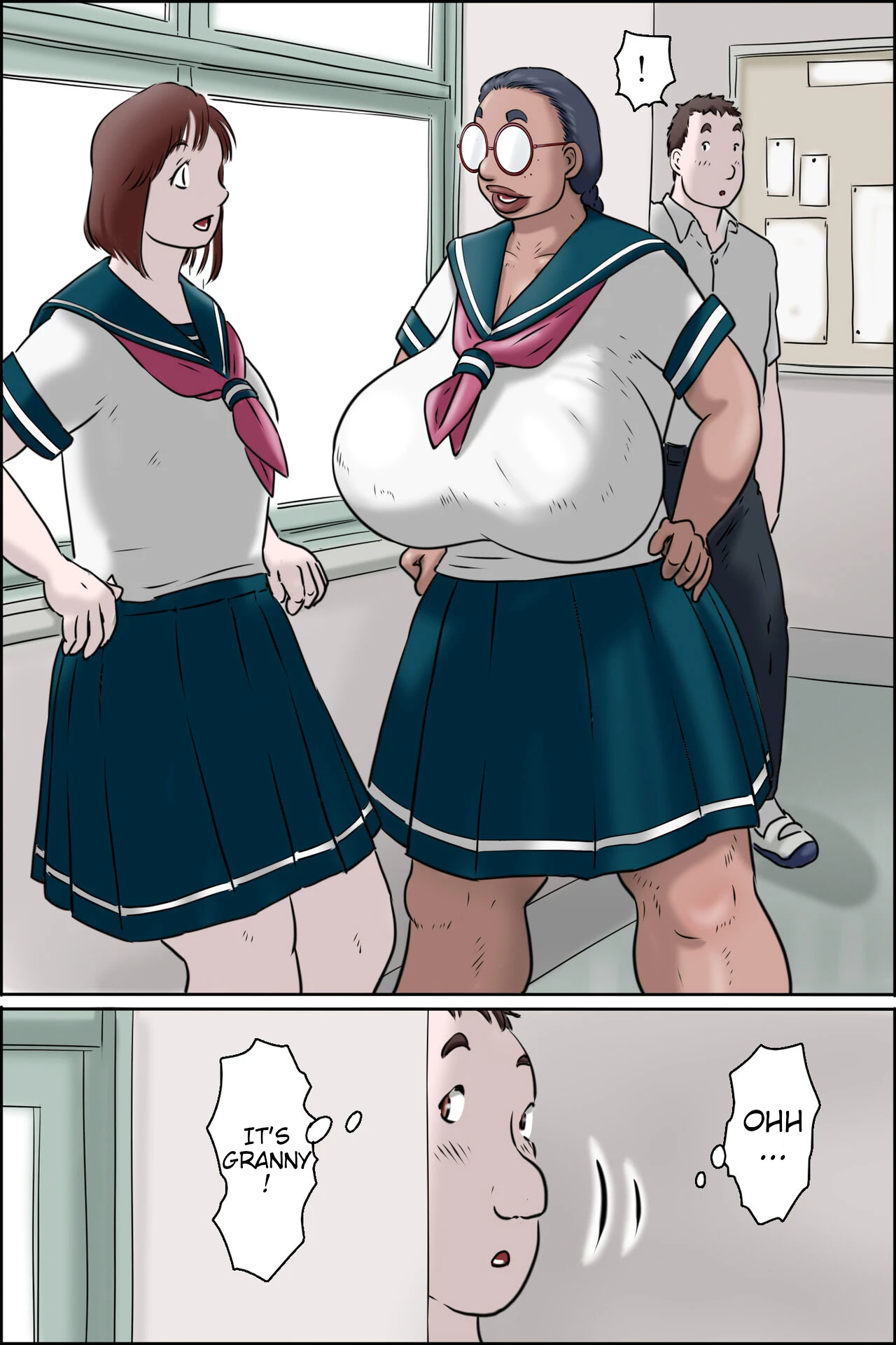 High School Granny  Tokunou Oba-chan Joshi  Part 1 and 2 PLus extras image number 1