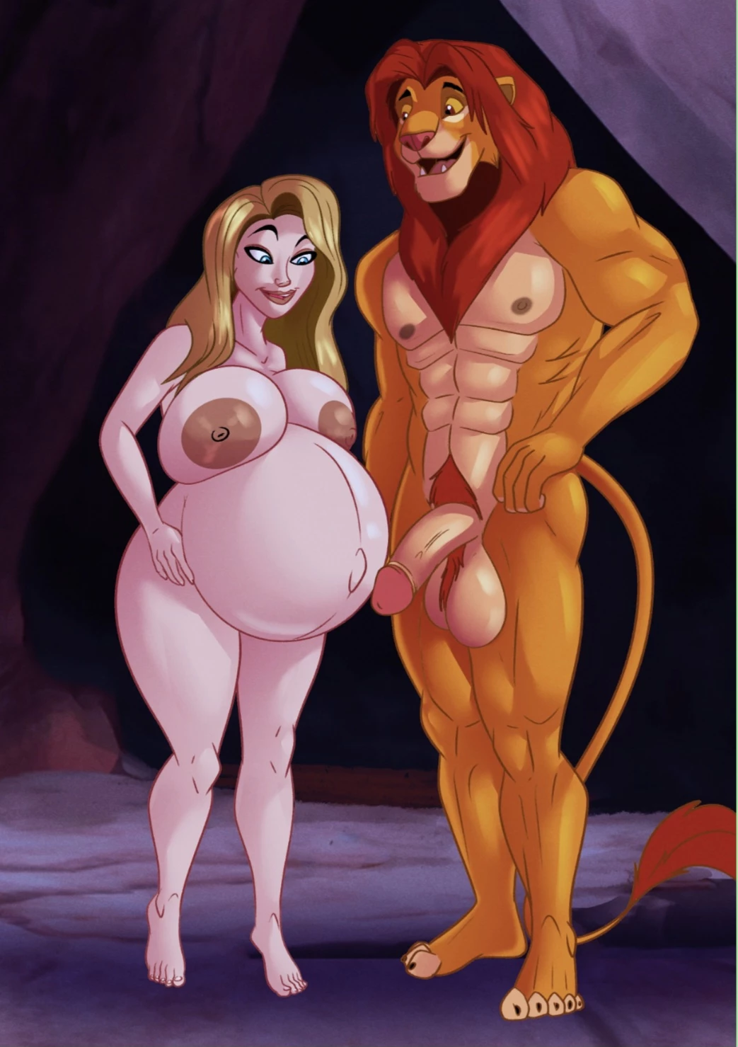 Simba also impregnation with human girl image number 2