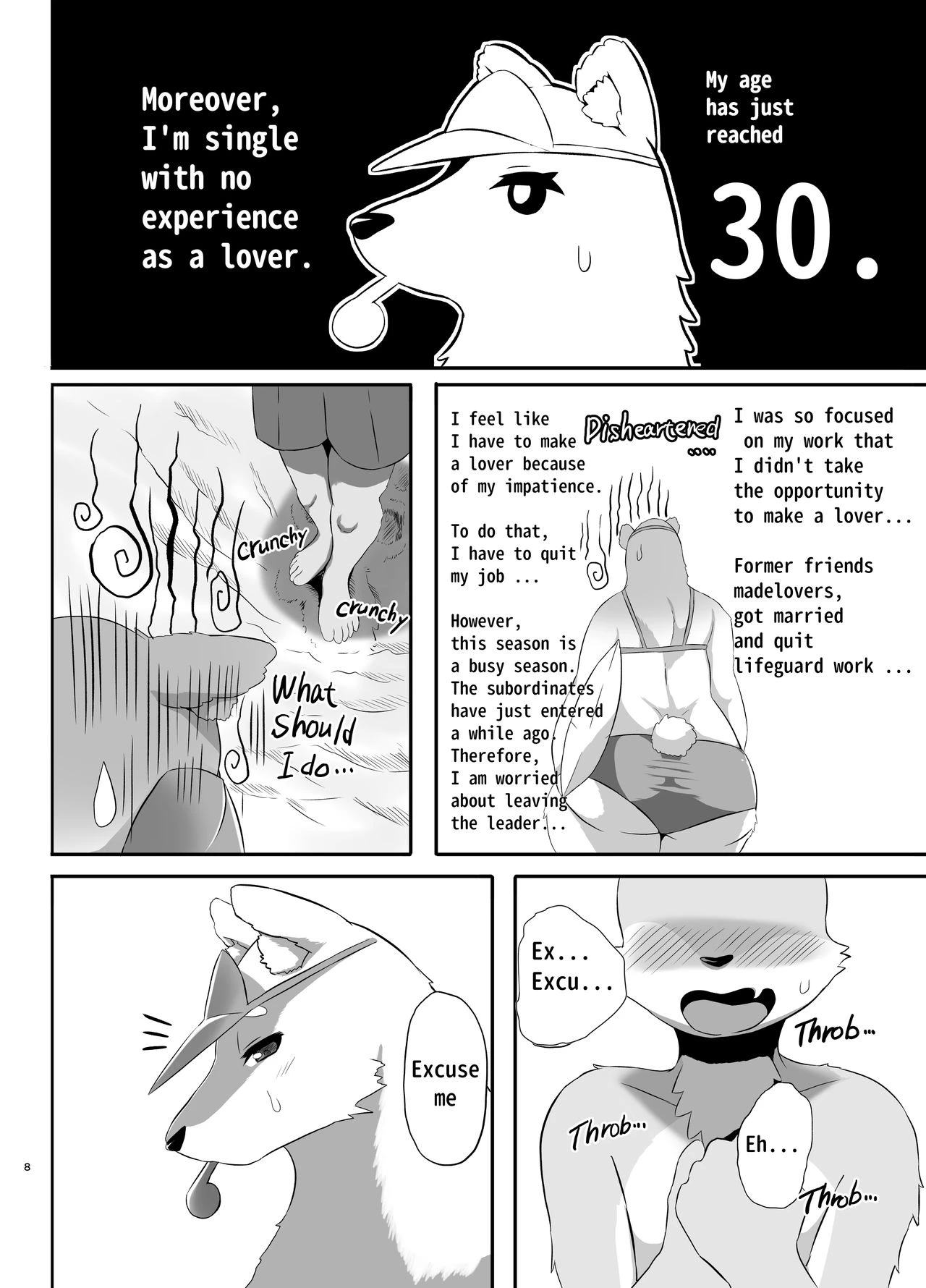 Beach Life Guard 30years old Polar bear woman First love  Kaihinkyumeishi Misoji Shirokumaonna Hajimete no Koi image number 7