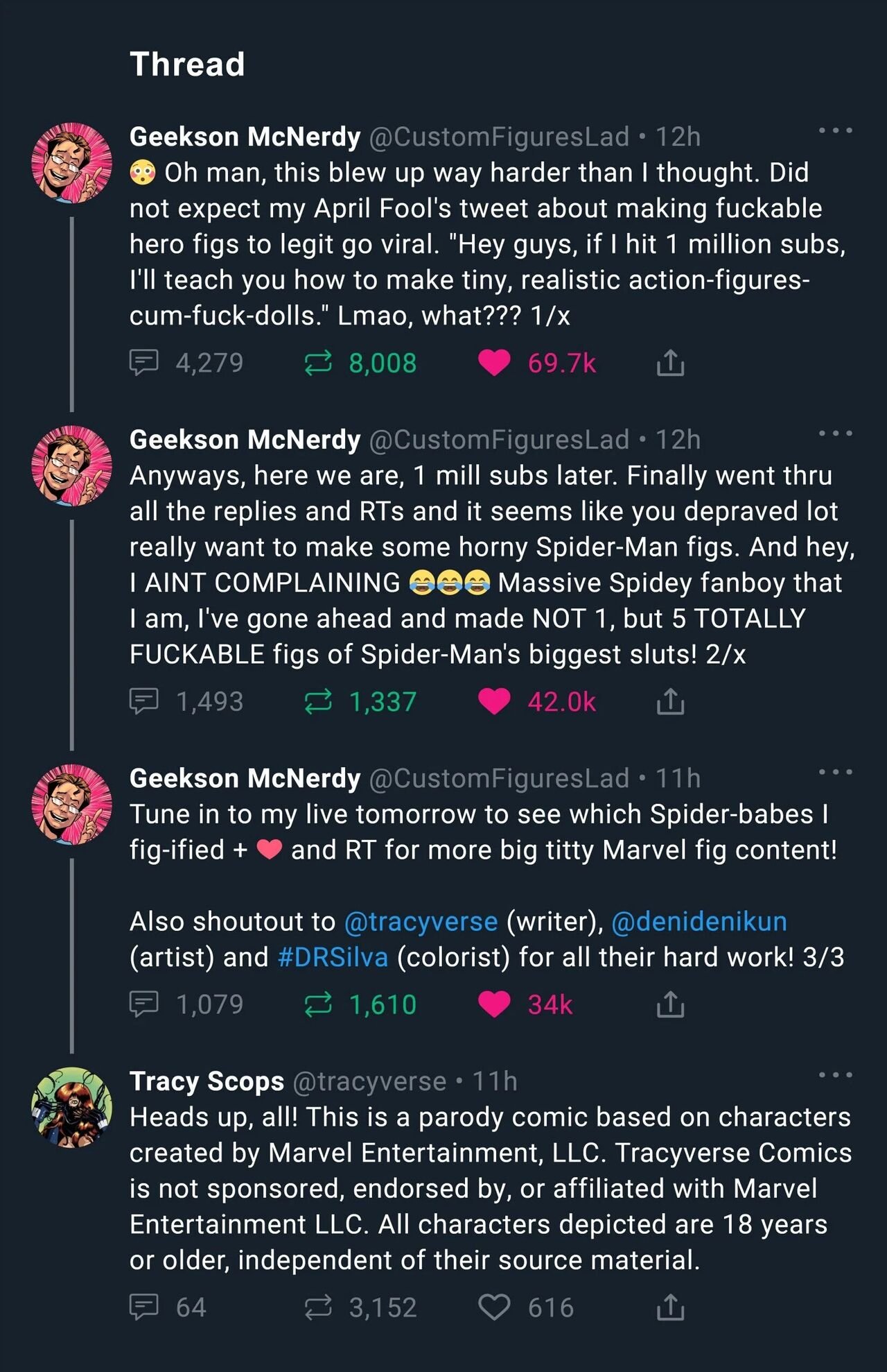 Tracy Scops - Livid-Streaming Playthings (Spider-Man) english porn comic image number 1