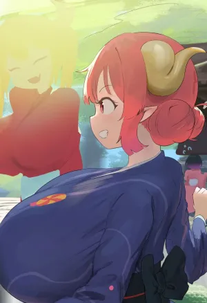 Illulu in a kimono
