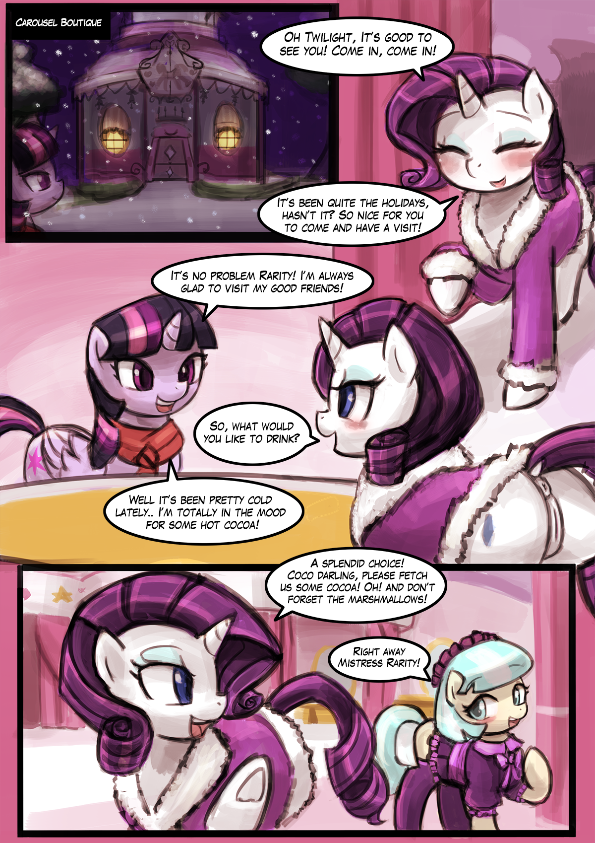 lumineko - Hot cocoa with marshmallows (My little pony) porn comic image number 1