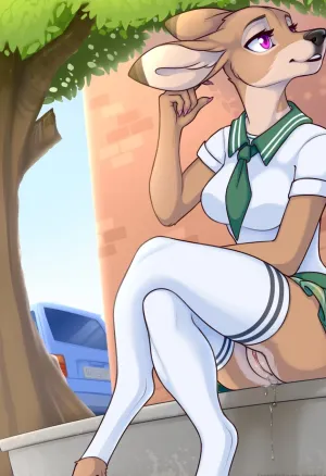 Schoolgirl deer