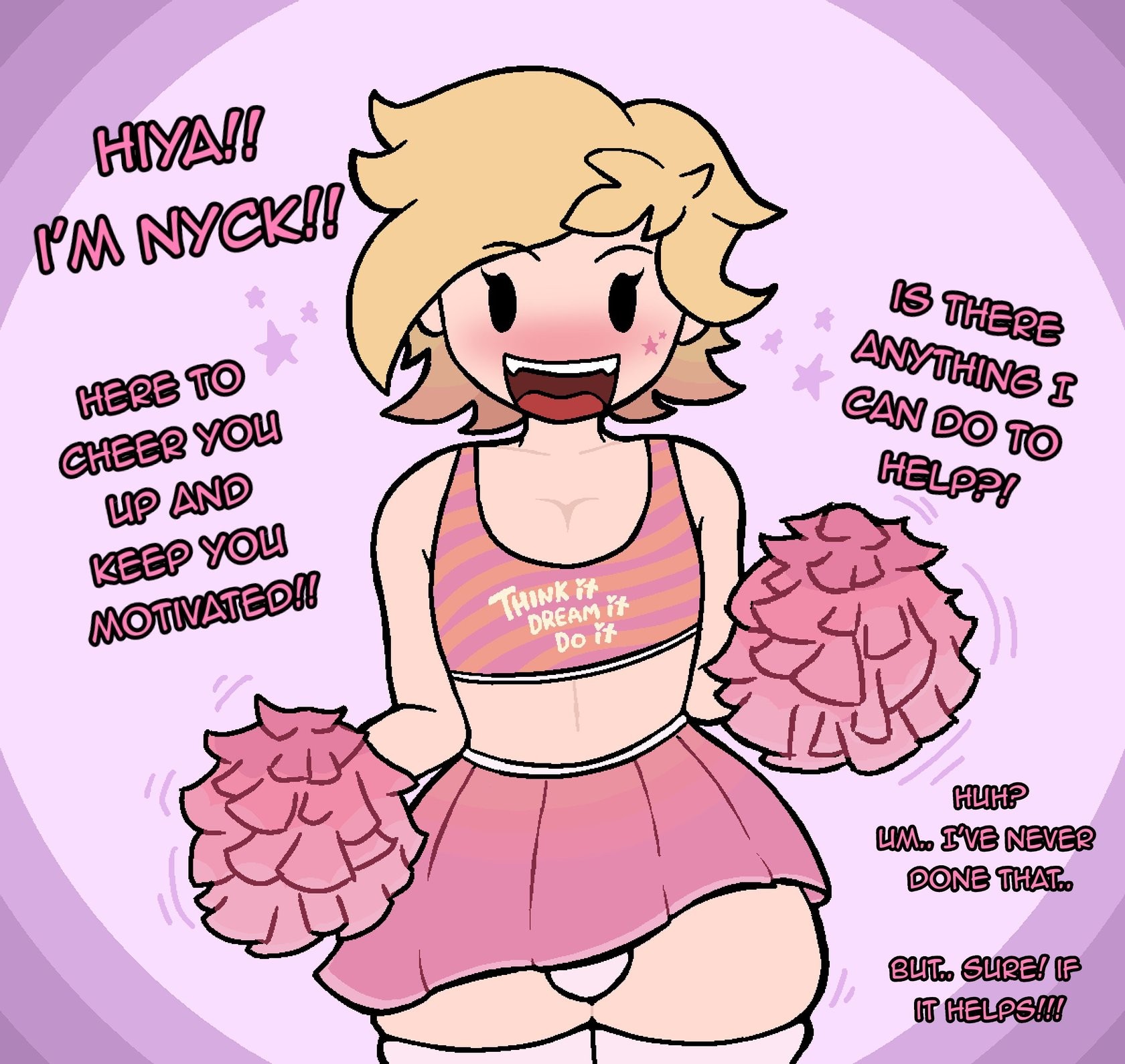 Femboy cheerleader