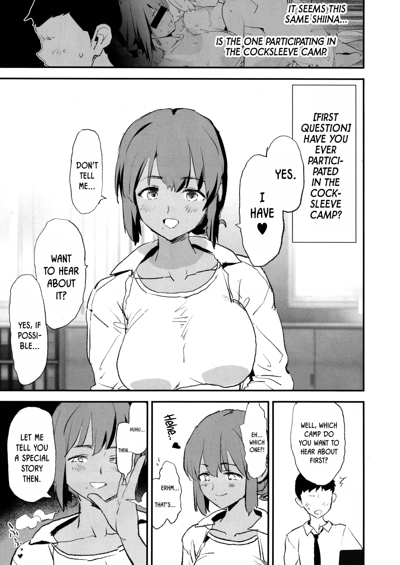 Cocksleeve Camps Hypnosis Lewd Interview -Haruka Shiina-  Onaho Gasshuku Saimin Dosukebe Interview Shiina Senpai image number 3