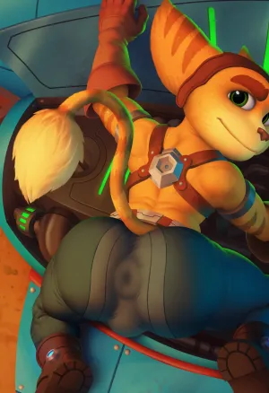 Ratchet was fixing someone Space vehicle but guy was Broke he Gave him a different opportunity .