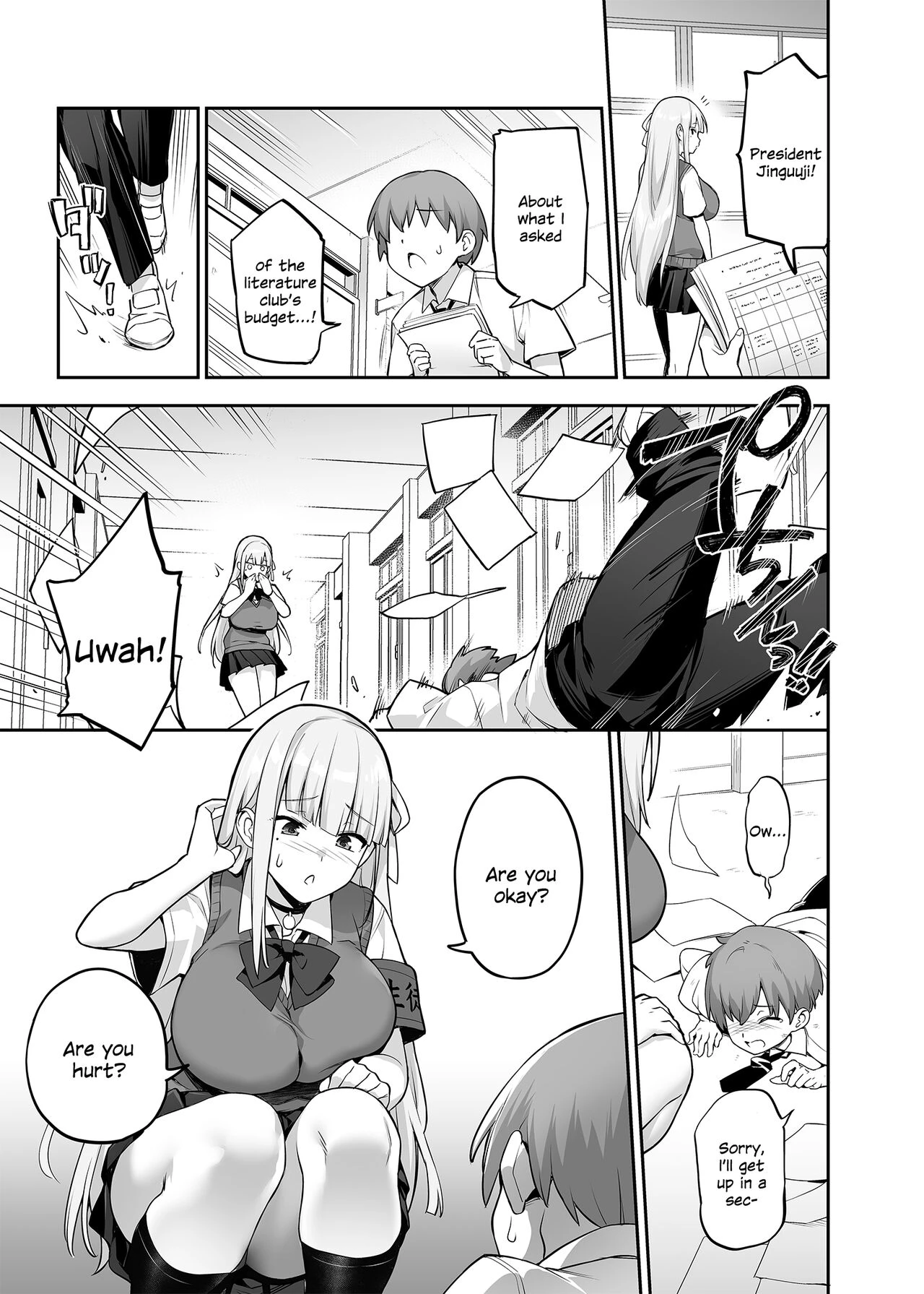 Akogare no Seitokaichou ga Kyonyuu Sugiru Ken image number 9