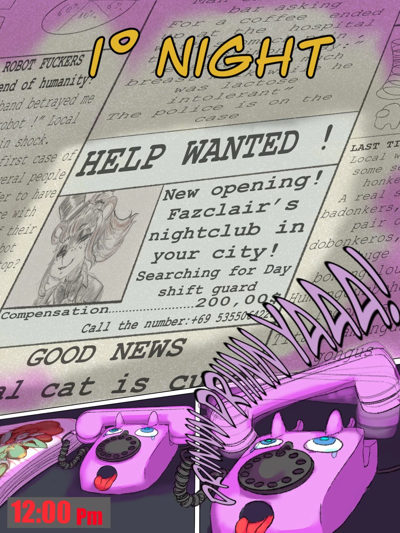 Five night at Fazclairs - night 1 image number 1