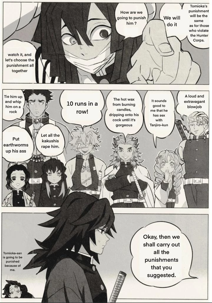 Giyuus punishment  Tairitsu Ihan Tomioka Giyuu Shobatsu no Sho image number 1