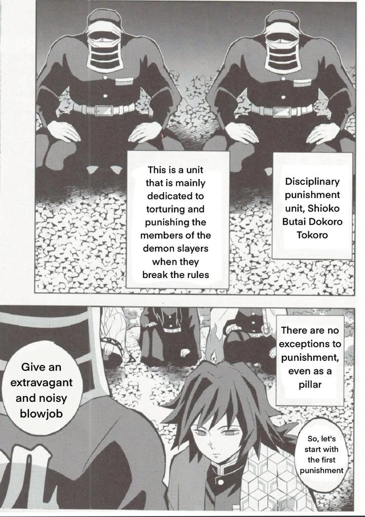 Giyuus punishment  Tairitsu Ihan Tomioka Giyuu Shobatsu no Sho image number 3