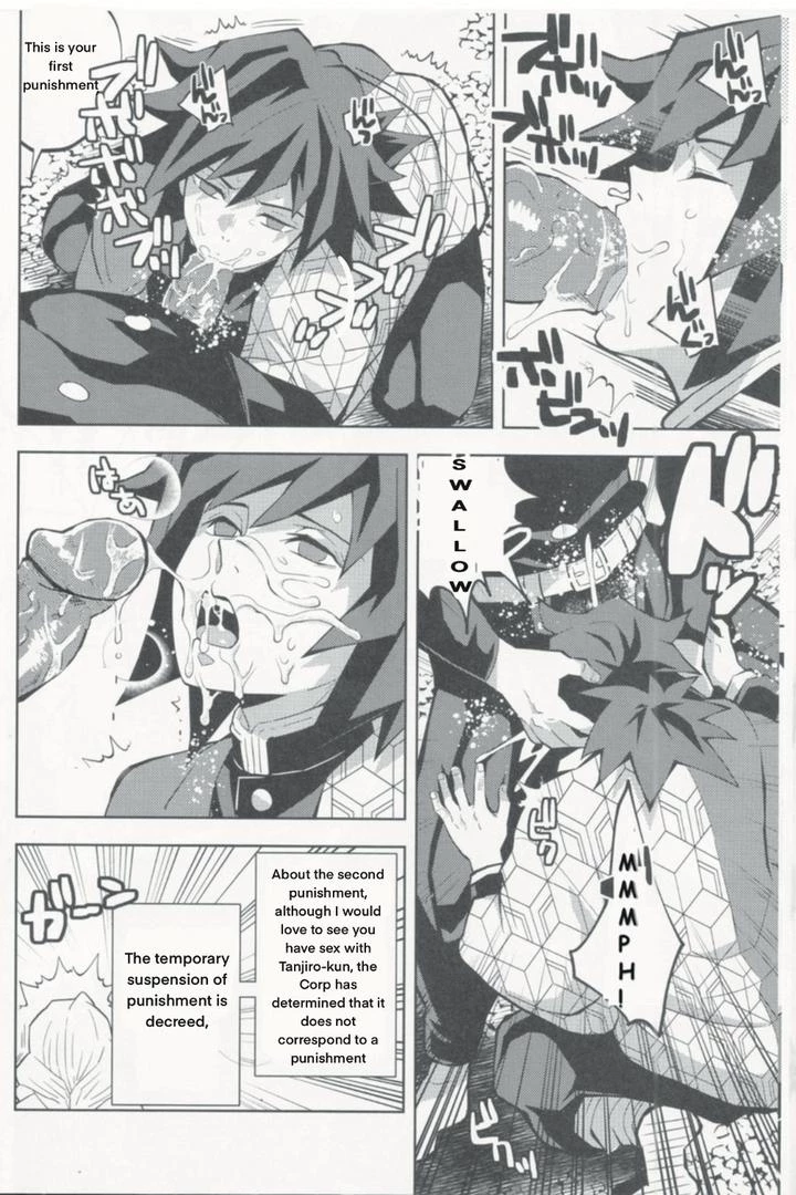 Giyuus punishment  Tairitsu Ihan Tomioka Giyuu Shobatsu no Sho image number 6