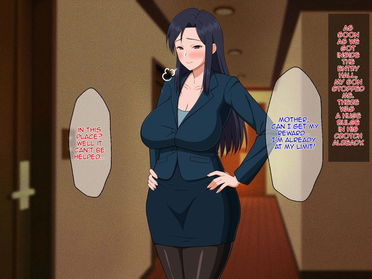 Shigoto Ningen de Kibishikatta Hahaoya wa Musuko to no Kinshin Koubi de Midara ni Aeide Jusei SuruStrict Workaholic Mother is Gasping L image number 99