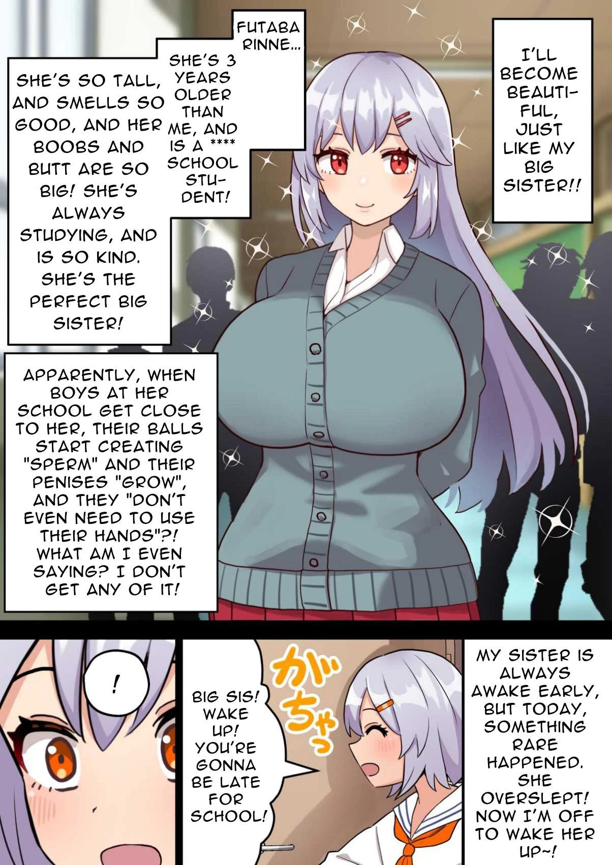 One Day, I Want To Be My Big Sisters Onahole  Imouto o Chinpo Case ni Suru Koutense Futanari Onee-chan no Hanashi image number 3