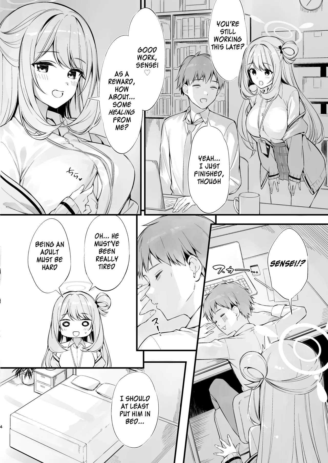 Sensei, are you sleeping? May I assault you?  Sensei, Nechattan desu ka? Osocchattemo Ii desu ka? image number 2