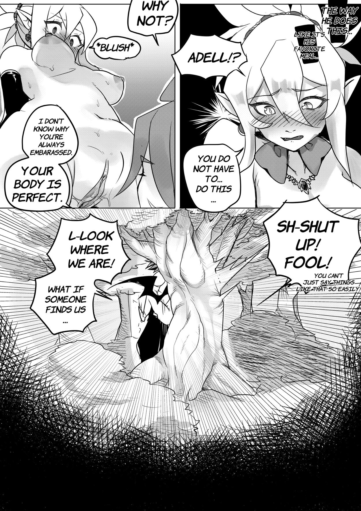 puffphox - In other words? Black n White English hentai image number 14