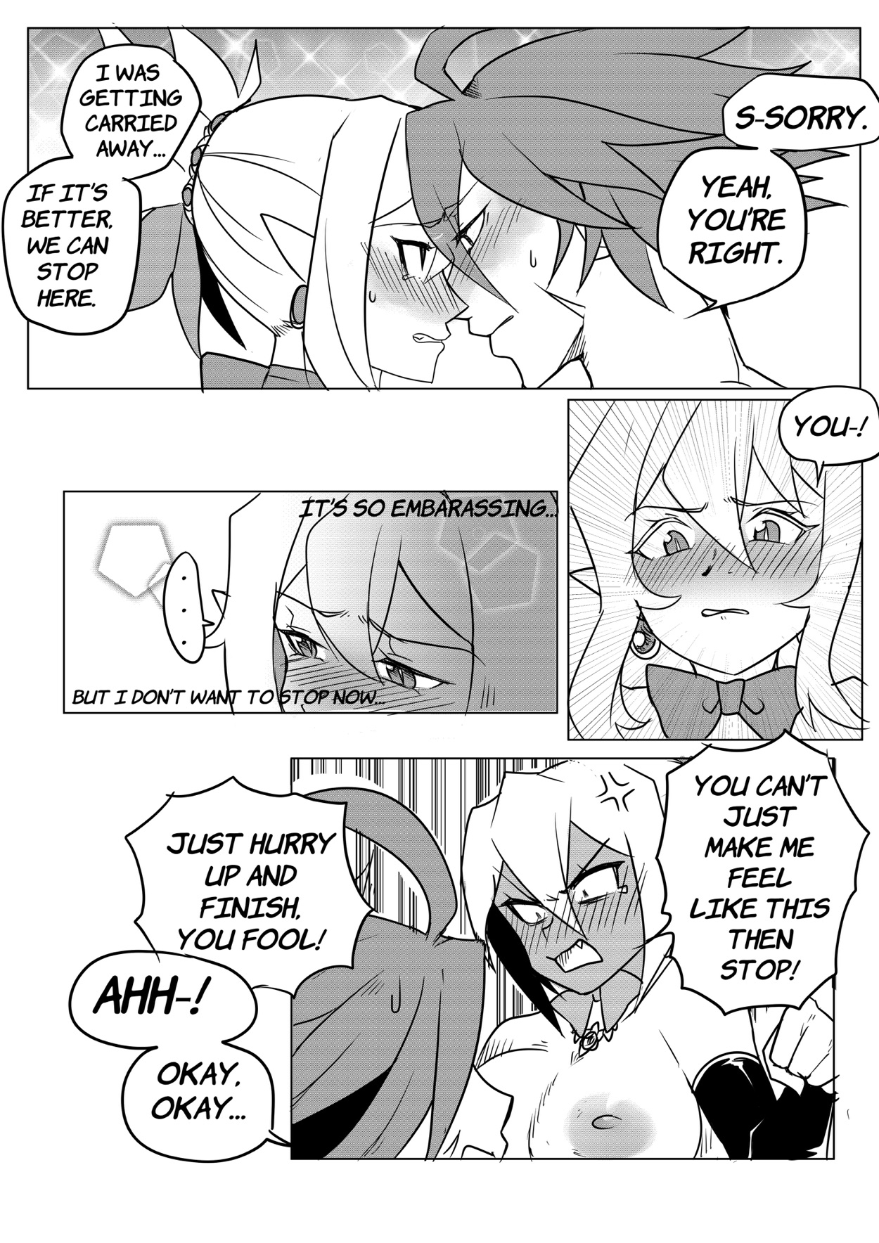 puffphox - In other words? Black n White English hentai image number 15