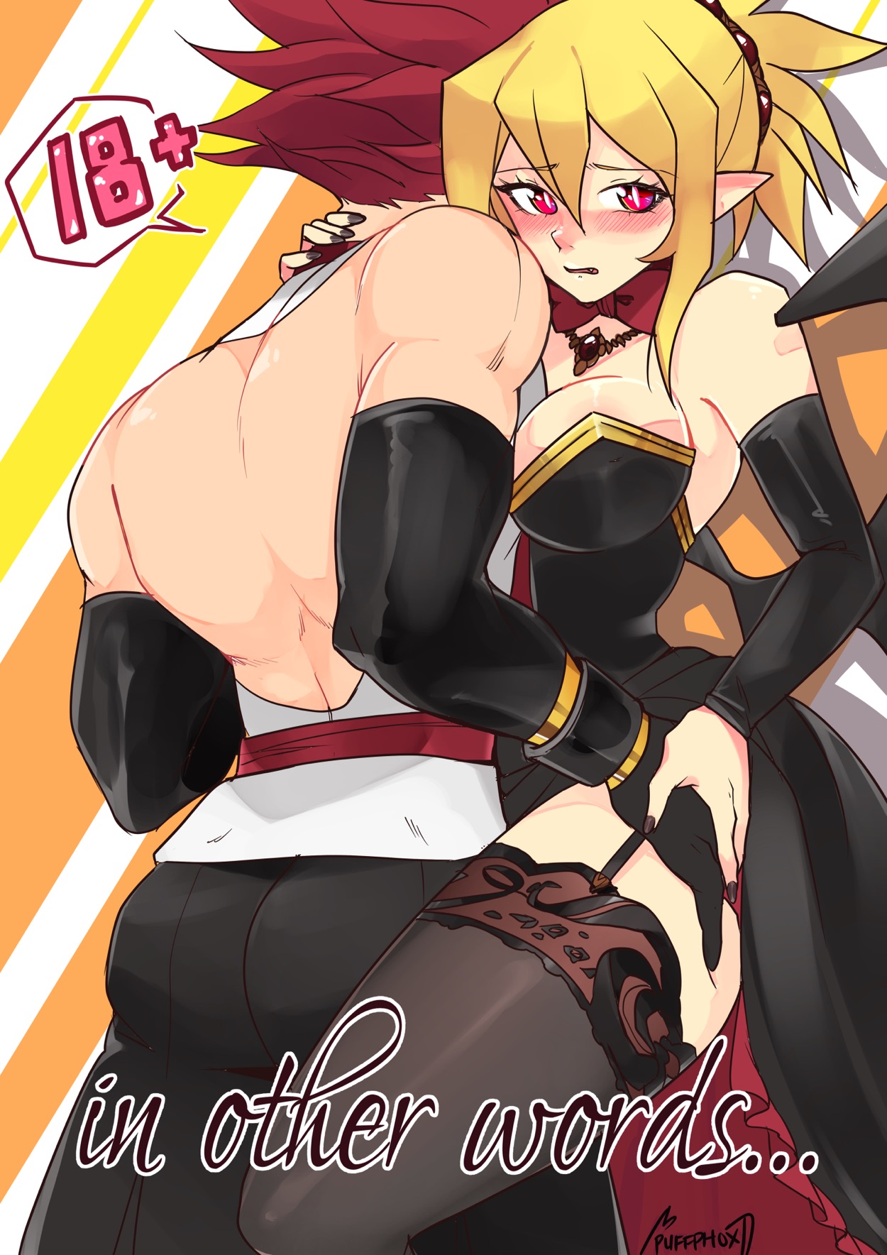 puffphox - In other words? Black n White English hentai image number 1