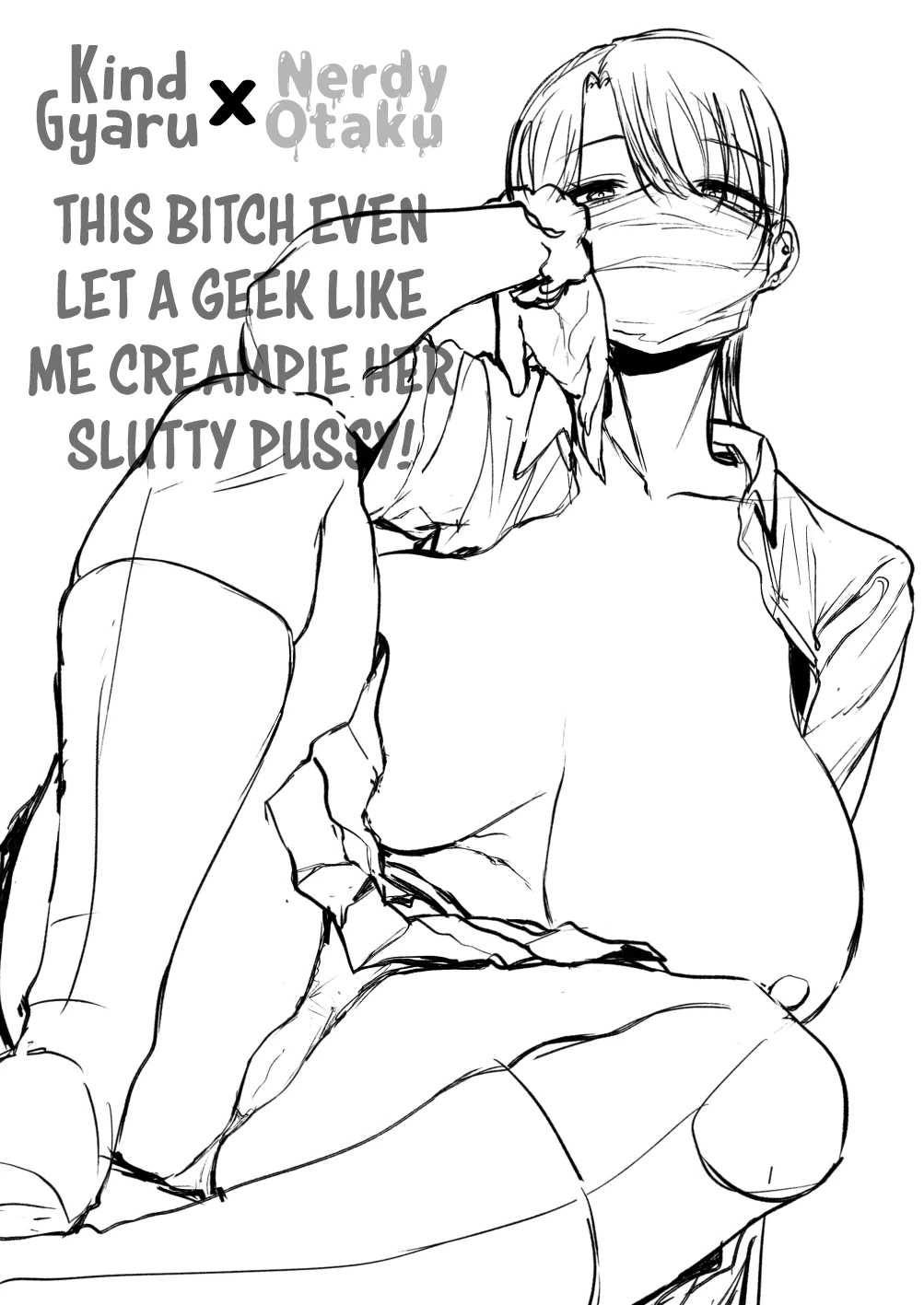 Kind Gyaru x Nerdy Otaku: This Bitch Even Let a Geek Like Me Creampie Her Slutty Pussy!  Otaku no Boku ni mo Nakadashi Sasete Kureru Yasashii Yariman Bitch Gal image number 46