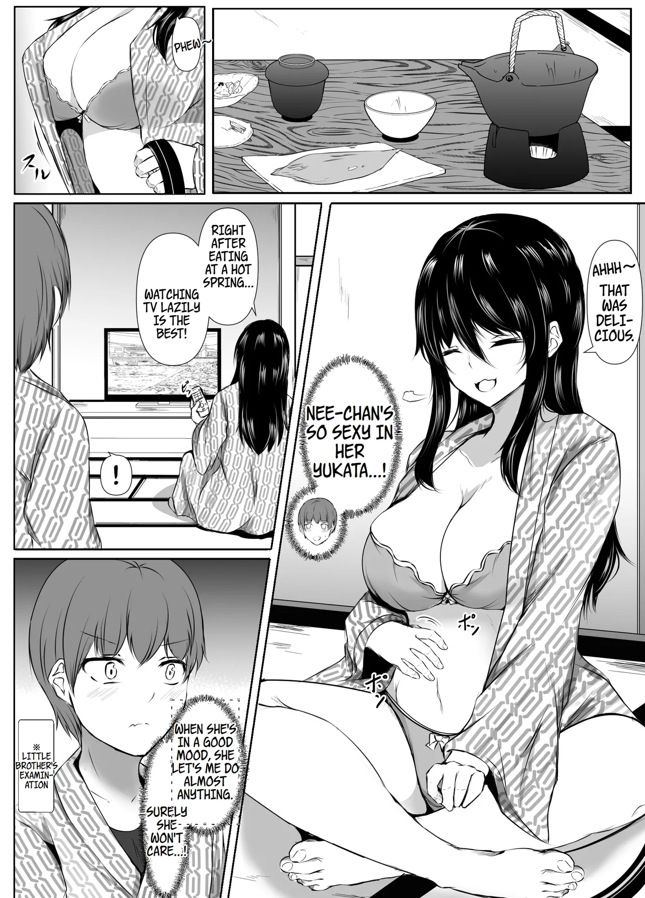 What Happened When I Went to an Onsen WIth My Big Sister, Whos a Bit of a Pushover in the Heat of the Moment... image number 17