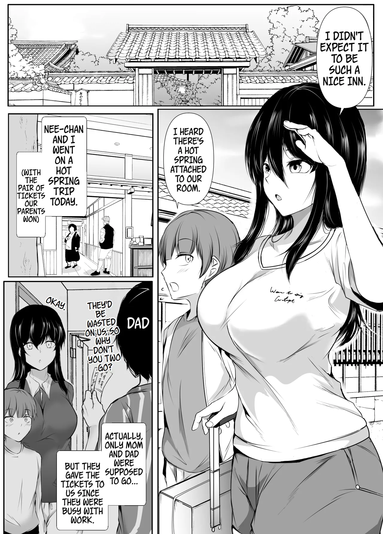 What Happened When I Went to an Onsen WIth My Big Sister, Whos a Bit of a Pushover in the Heat of the Moment... image number 3