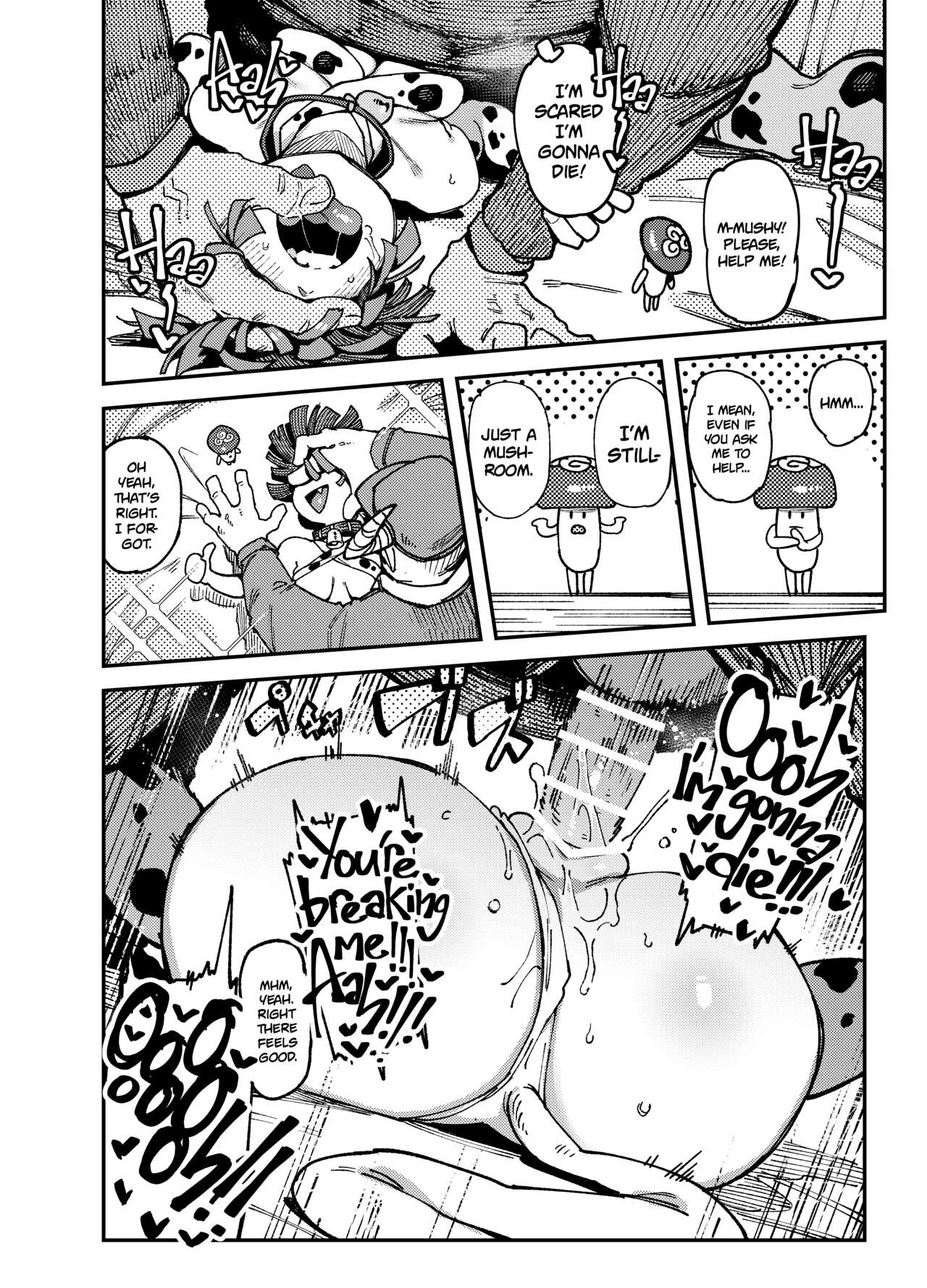 MY HOUSE WAS WAY TOO HUMID. SO MUCH, IN FACT, MUSHROOMS STARTED GROWING IN IT! WELL. THOSE MUSHROOMS WERE ACTUALLY HALLUCINOGENIC! SO, AFTER ACCIDENTALLY EATING SOME I ENDED UP LIKE, CRAZY HORNY! THEN SOME STUFF HAPPENED. (PREQUEL) image number 24