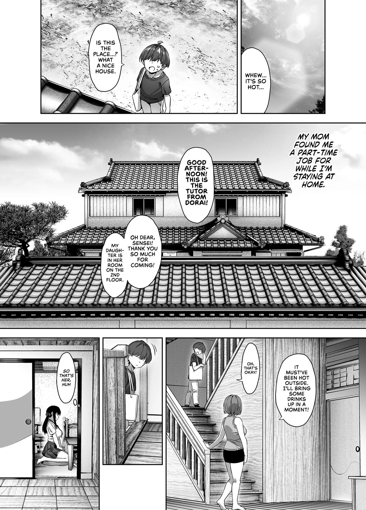 Summertime in the Countryside With The Huge Student Seducing Me  Natsu to Inaka to Yuuwaku shite kuru Dekkai Oshiego image number 4