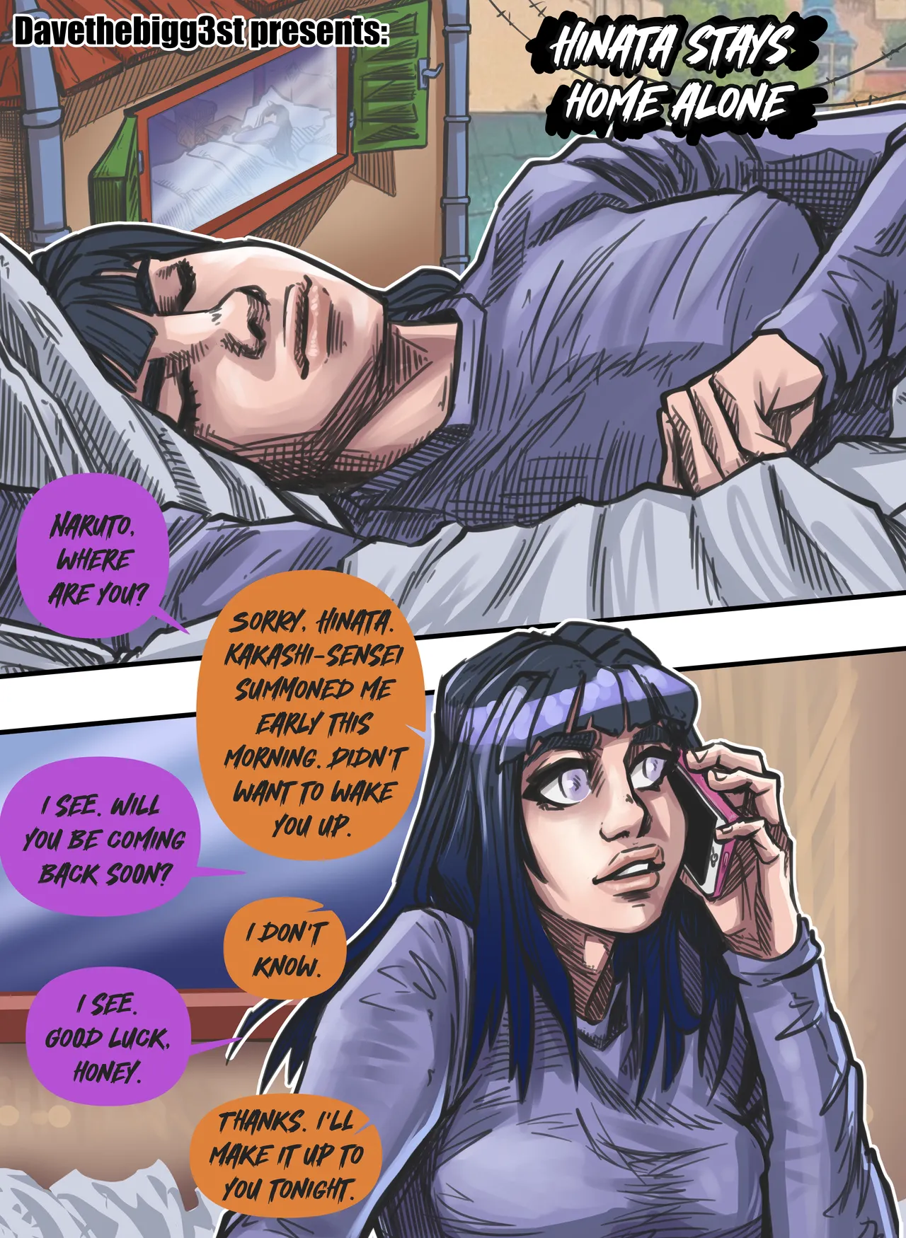 Hinata stays home alone