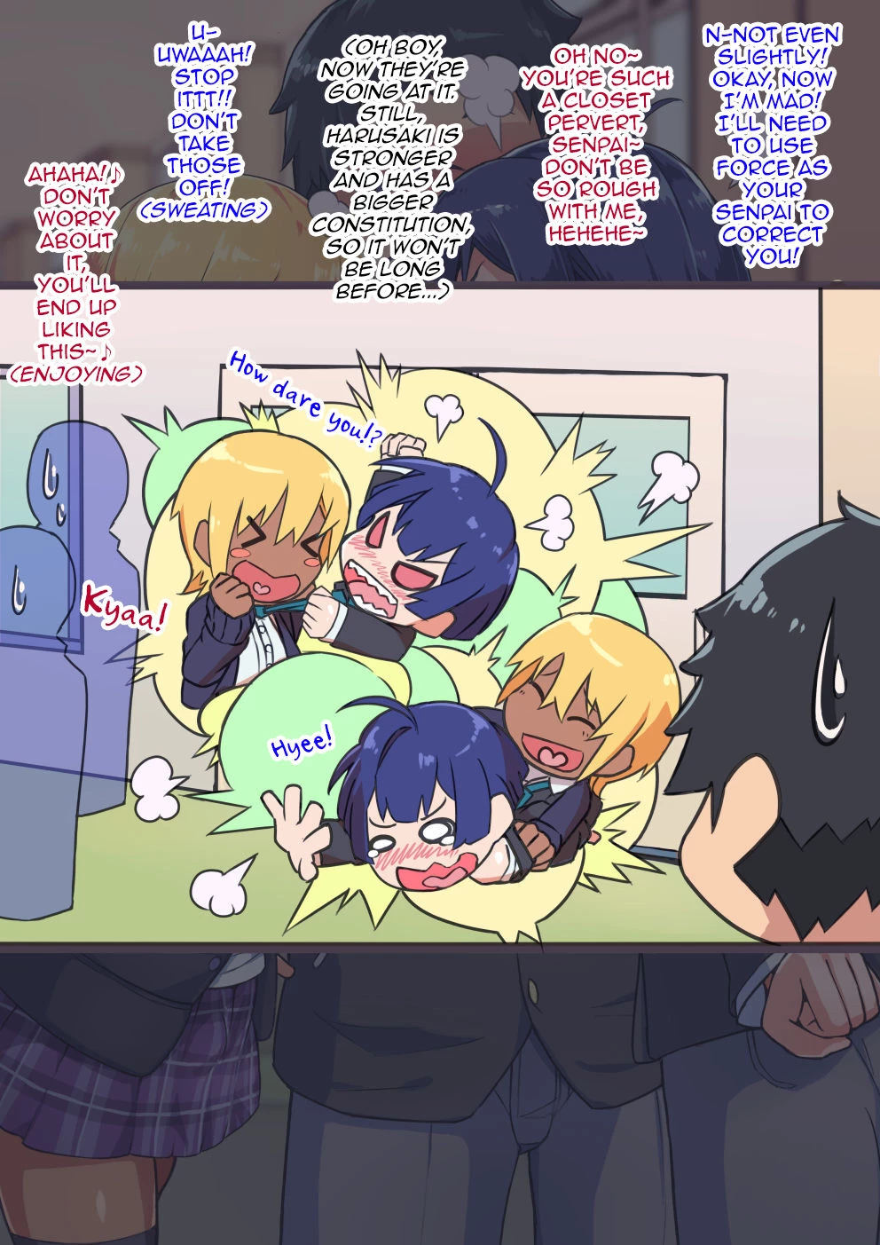 Otokonoko to xx No. 3 ~Kasshoku Inbi na Doukyuusei vs Seijitsu Karin na Seitokaichou~ image number 11