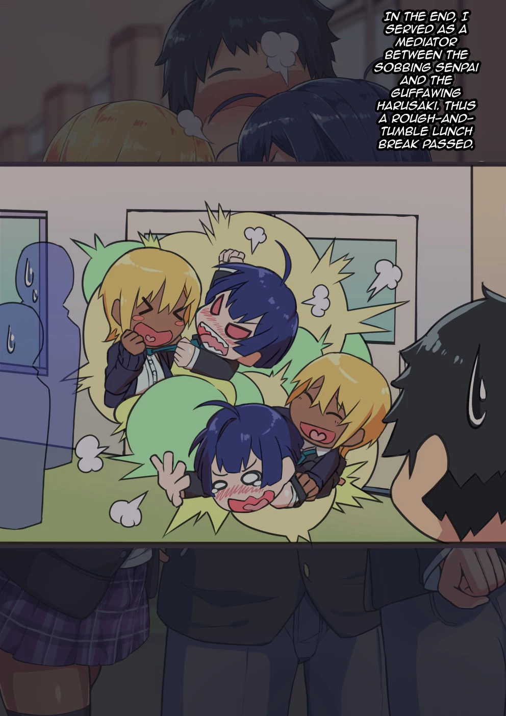 Otokonoko to xx No. 3 ~Kasshoku Inbi na Doukyuusei vs Seijitsu Karin na Seitokaichou~ image number 12