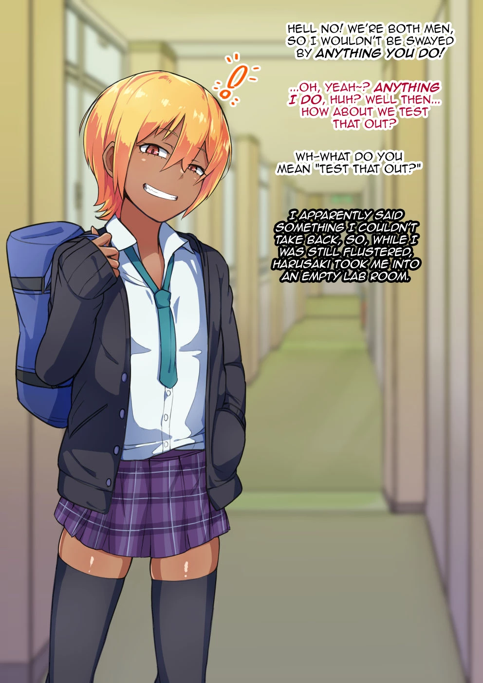 Otokonoko to xx No. 3 ~Kasshoku Inbi na Doukyuusei vs Seijitsu Karin na Seitokaichou~ image number 15