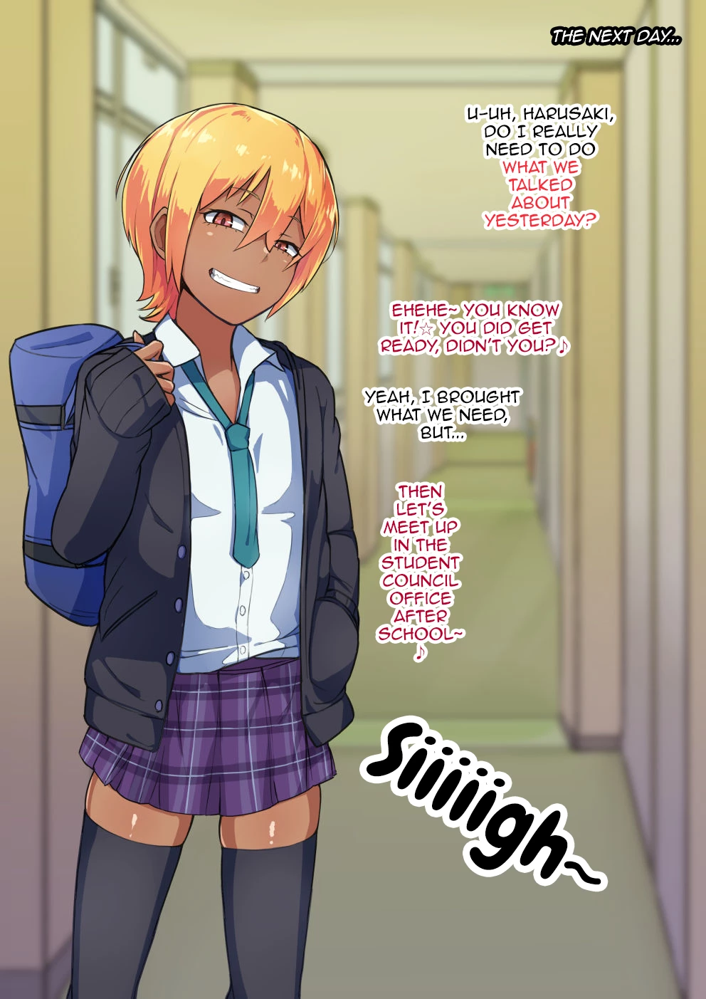 Otokonoko to xx No. 3 ~Kasshoku Inbi na Doukyuusei vs Seijitsu Karin na Seitokaichou~ image number 30