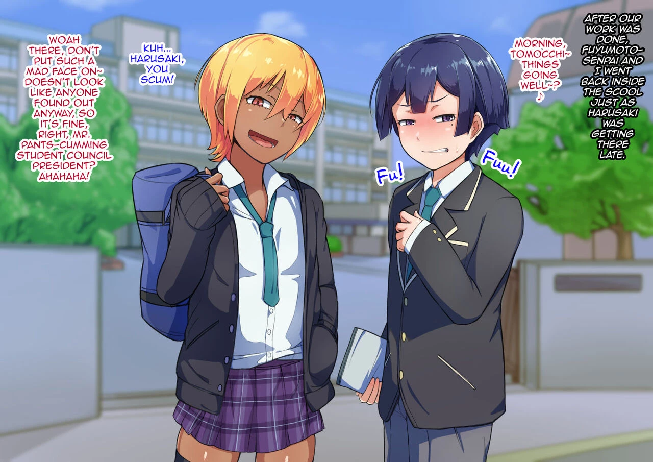 Otokonoko to xx No. 3 ~Kasshoku Inbi na Doukyuusei vs Seijitsu Karin na Seitokaichou~ image number 81