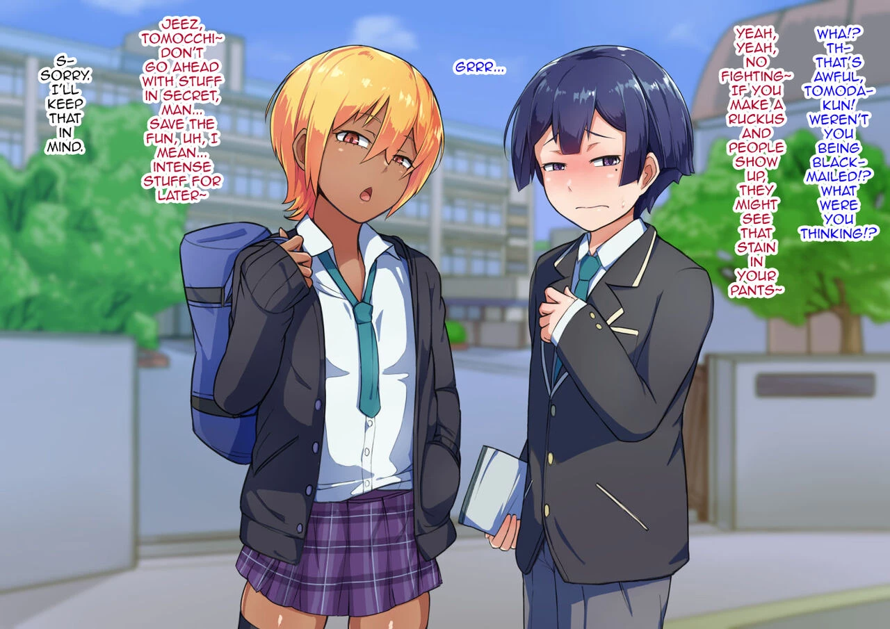 Otokonoko to xx No. 3 ~Kasshoku Inbi na Doukyuusei vs Seijitsu Karin na Seitokaichou~ image number 83