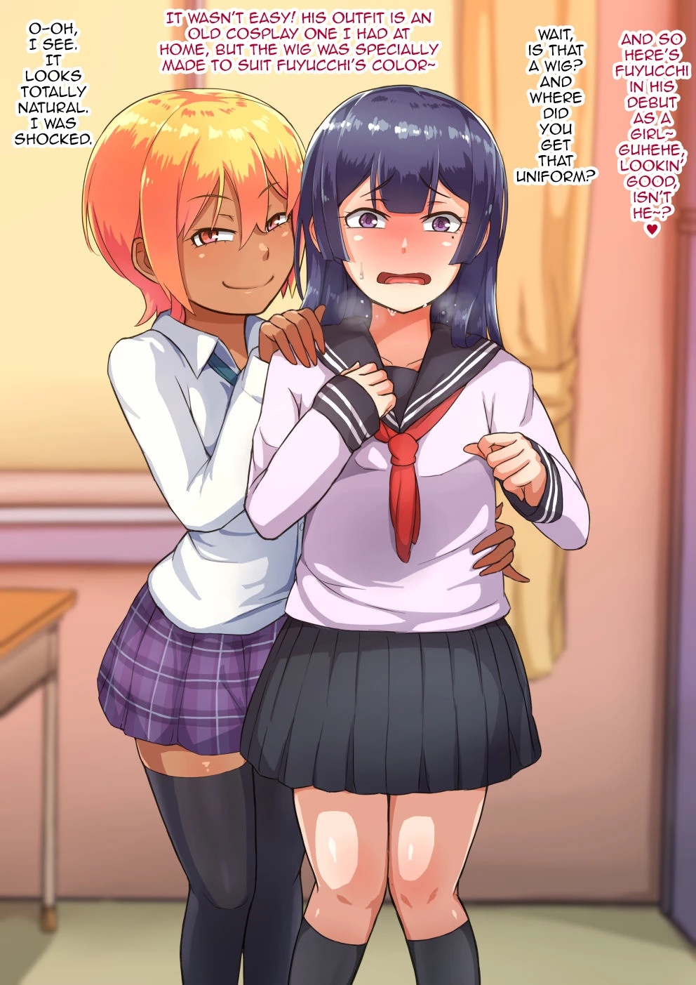 Otokonoko to xx No. 3 ~Kasshoku Inbi na Doukyuusei vs Seijitsu Karin na Seitokaichou~ image number 87