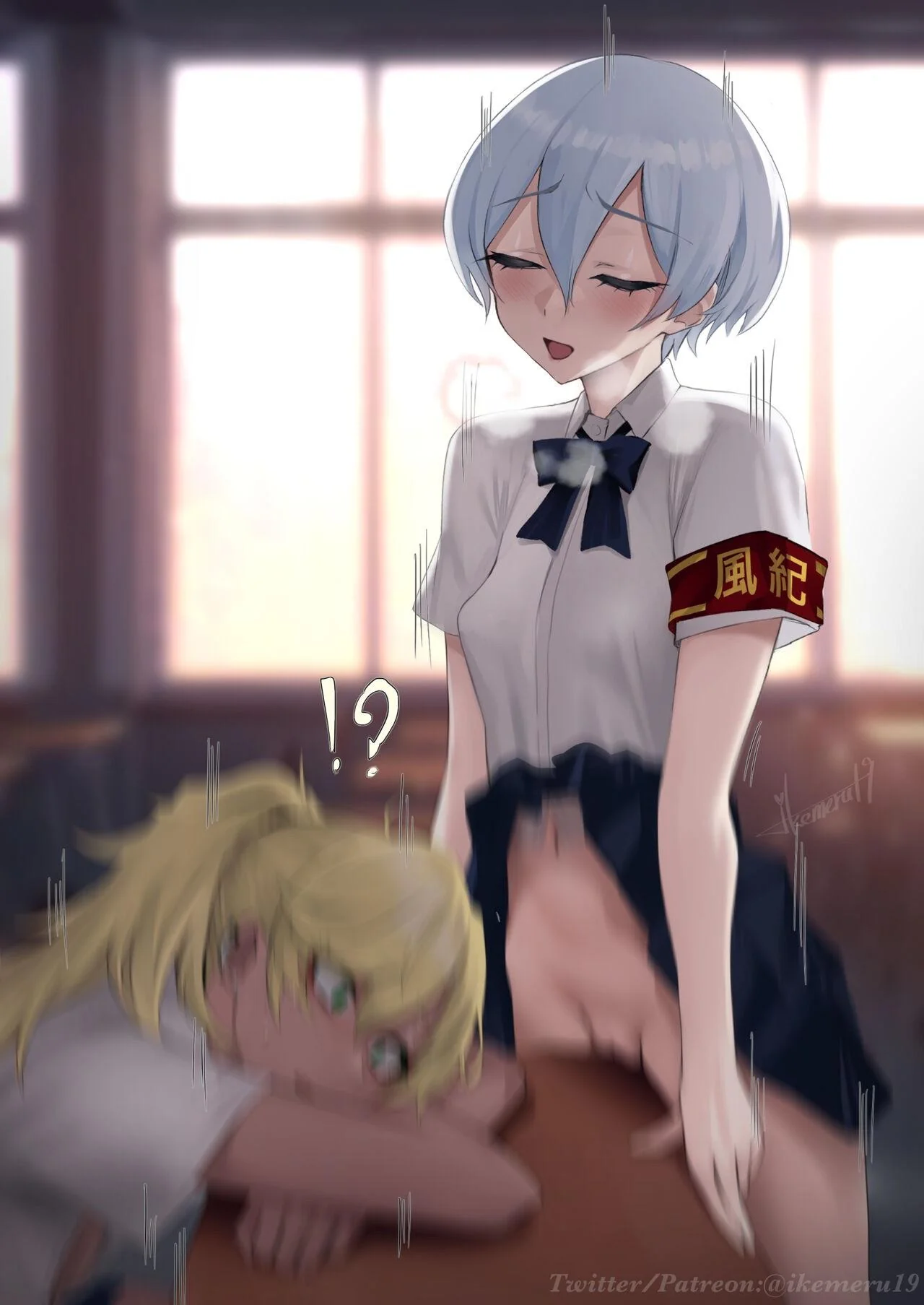 Using her friends desk image number 3