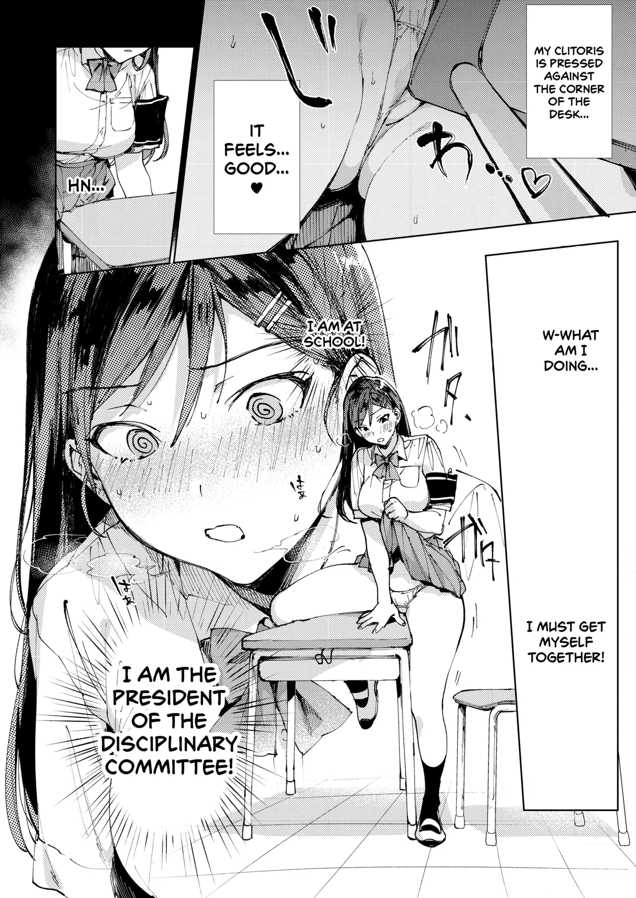 The Strict Head of the DIsciplinary Committee Just Cant Stop Masturbating at School!  Kiritsu ni Kibishii Fuuki Iinchou wa Kounai de Himitsu no Dosukebe Onanie ga Yamerarenai! image number 10