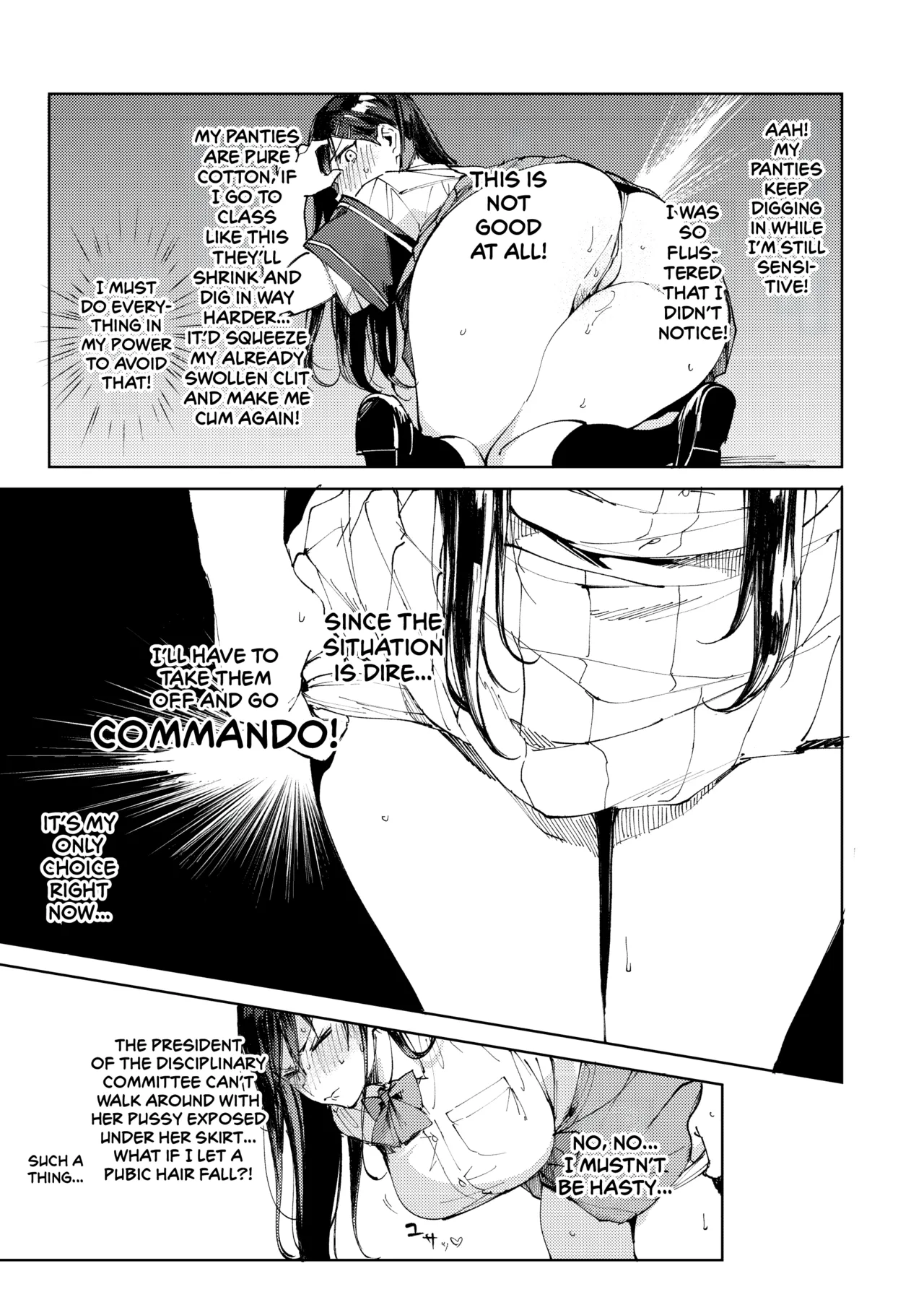 The Strict Head of the DIsciplinary Committee Just Cant Stop Masturbating at School!  Kiritsu ni Kibishii Fuuki Iinchou wa Kounai de Himitsu no Dosukebe Onanie ga Yamerarenai! image number 23