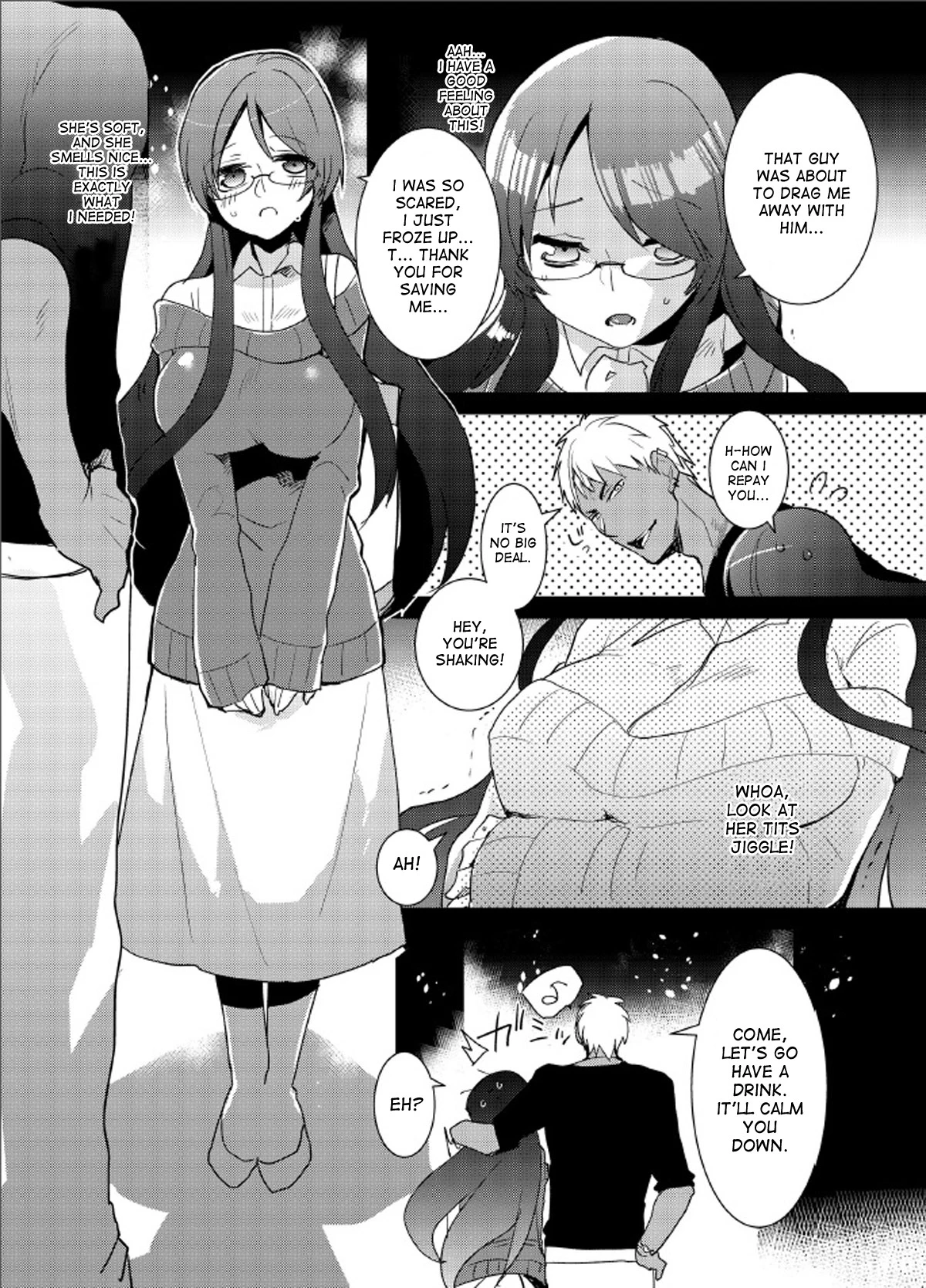 Yarichin no Ore ga Boukan ni Osowareteta Otonashii Classmate (Kyonyuu) o Tasukete Kuou to Shitara Gyaku ni Kyokon Futanari Chinpo Sokuochi shita Toki no Hanashi image number 4