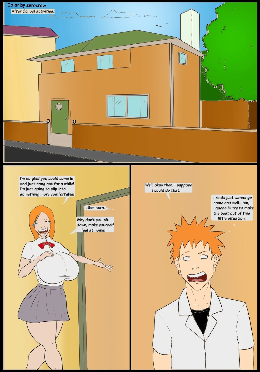 Ichigo and orihime by shiin color by zerocrow