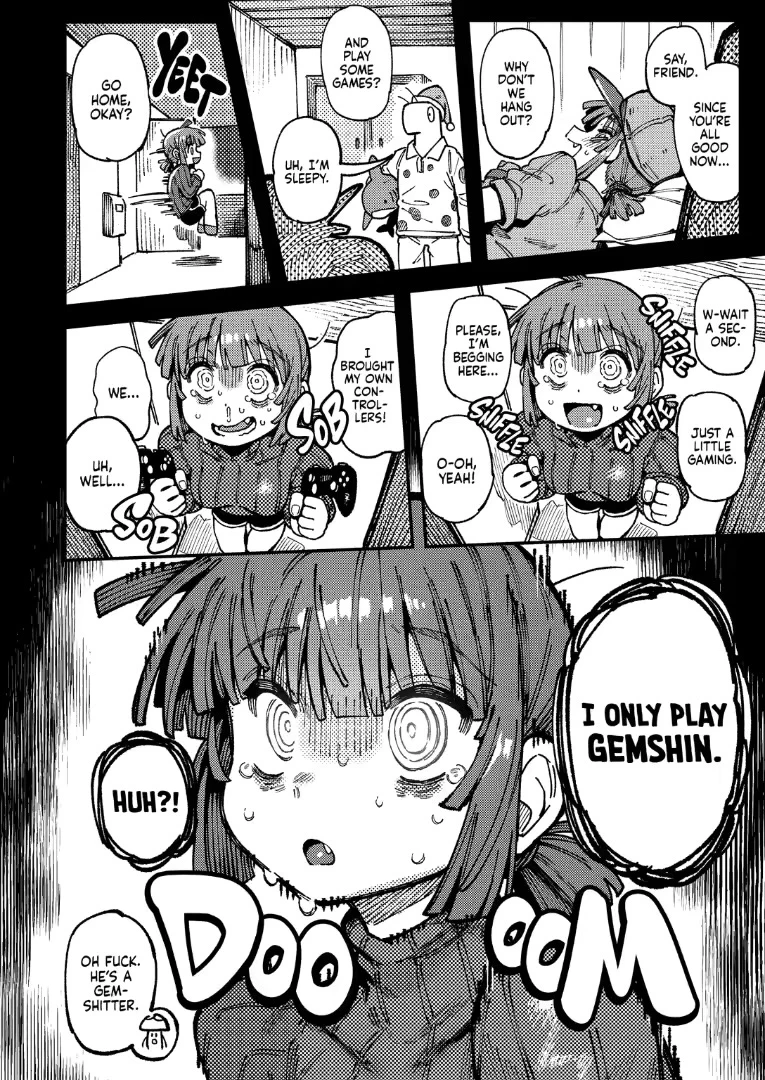 MY HOUSE WAS WAY TOO HUMID. SO MUCH, IN FACT, MUSHROOMS STARTED GROWING IN IT! WELL. THOSE MUSHROOMS WERE ACTUALLY HALLUCINOGENIC! SO, AFTER ACCIDENTALLY EATING SOME I ENDED UP LIKE, CRAZY HORNY! THEN SOME STUFF HAPPENED. (SEQUEL) image number 48