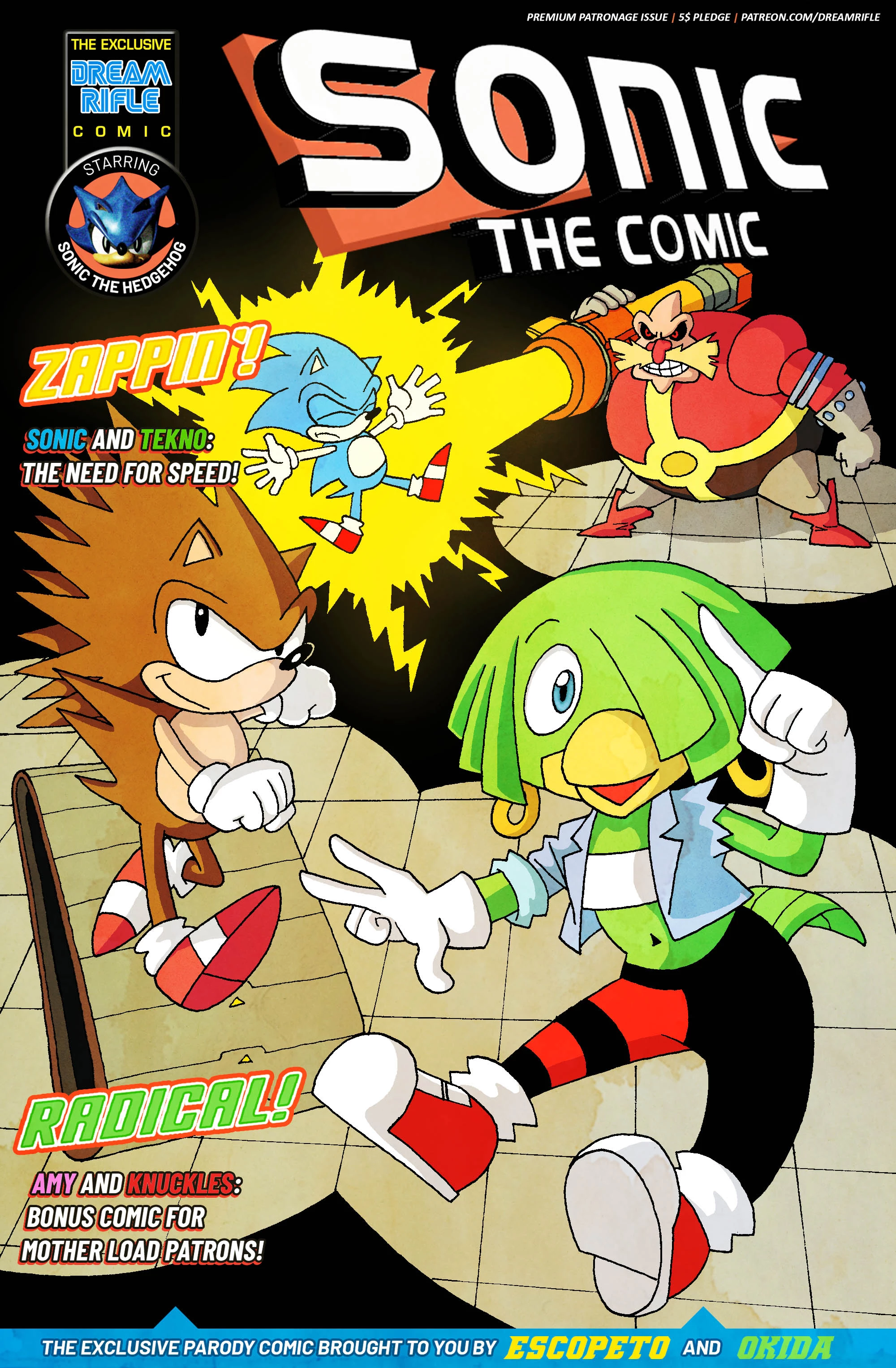 Sonic the comic: Sonic and Tekno the need  speed!