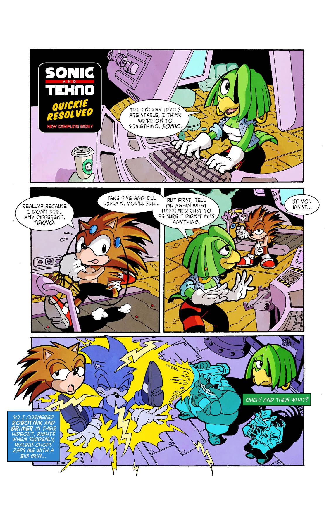 Sonic the comic: Sonic and Tekno the need  speed! image number 1