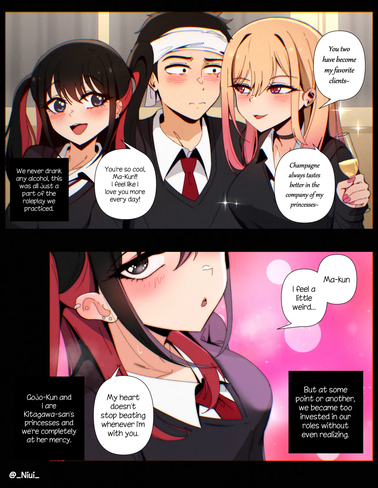 Marin, Gojo and Nowa