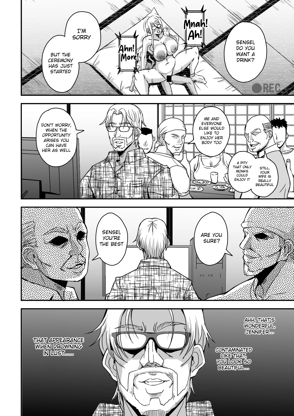 Bakunyuu Hitozuma Kinpatsu Gaikokujin Jokyoushi ga Mura no Inshuu de Kasshoku Shota no Fudeoroshi o Suru Hanashi image number 28