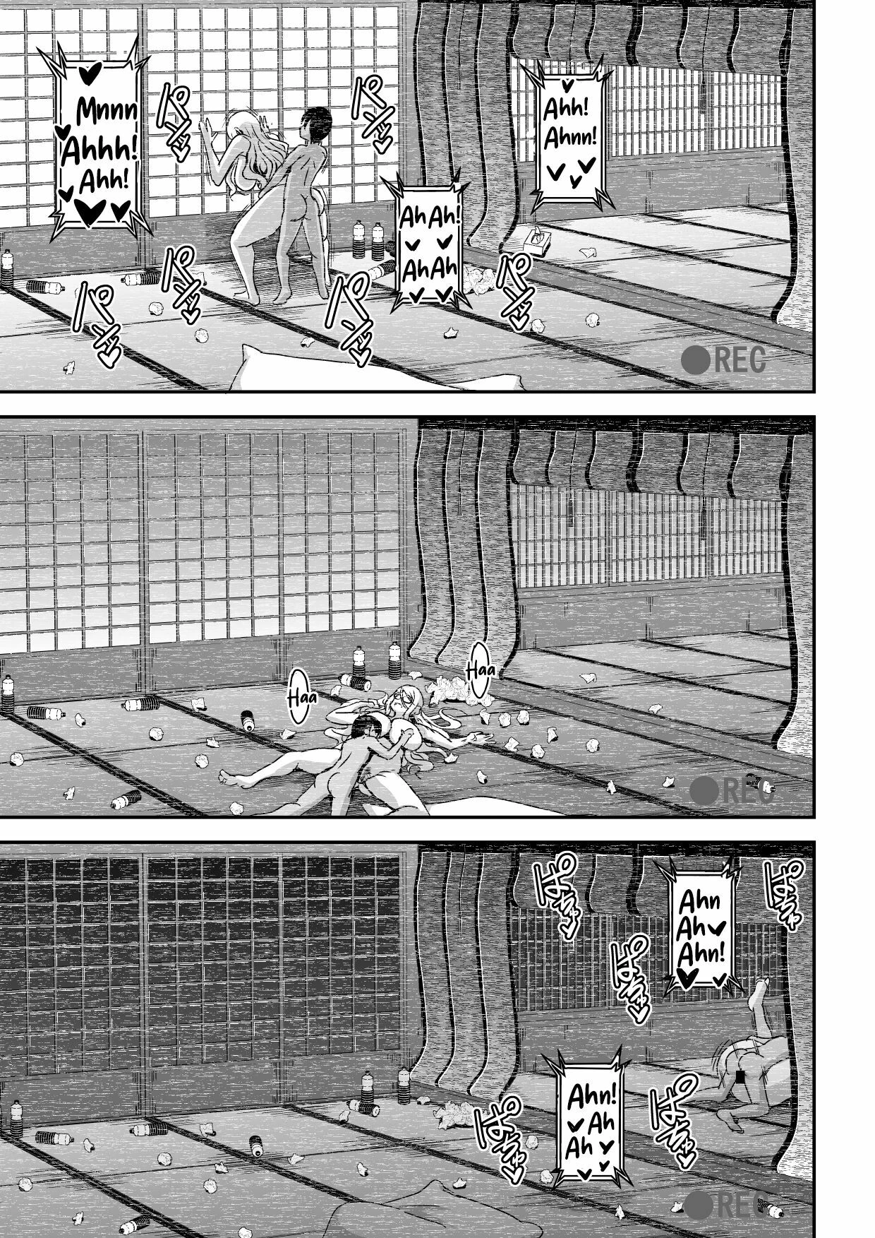 Bakunyuu Hitozuma Kinpatsu Gaikokujin Jokyoushi ga Mura no Inshuu de Kasshoku Shota no Fudeoroshi o Suru Hanashi image number 35