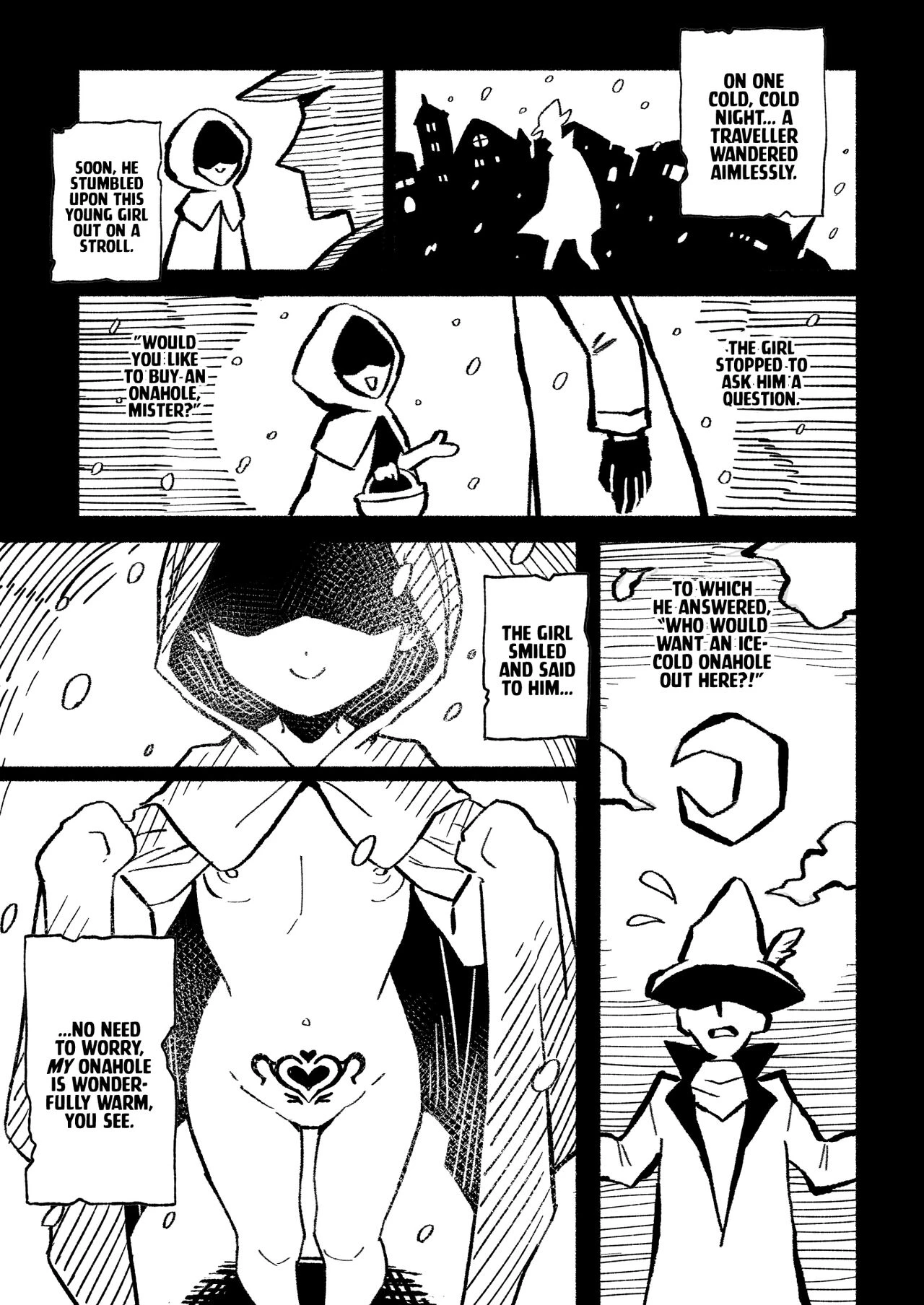 The Onahole Selling Maiden ~A Devilish Brat and Her Sugar Daddies~  Onaho Uri no Shoujo ~Waruiko to Papa no Eroi Manga~ - The little ONAHO girl comic book image number 2